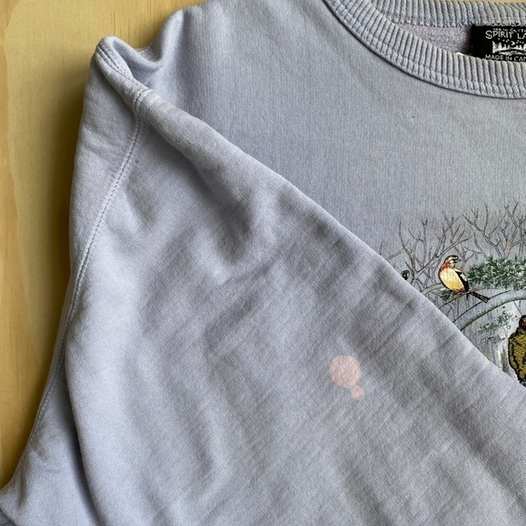 Vintage Canadian Winter Forest Scene Crewneck Sweater ⚠️FLAWS - Picture 4 of 6